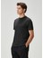 Siyah Ipek Karışımlı T-Shirt 4