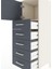 Hyperion Dolap Tek Raflı 5 Çekmeceli Tek Kapaklı 44X44X134 Aytaşı-Antrasit 5