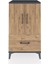 Hyperion Komodin 2 Raflı Tek Çekmeceli 2 Kapaklı 60X44X106 Antrasit-Çam 1