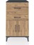 Hyperion Komodin Tek Raflı 2 Çekmeceli 2 Kapaklı 60X44X106 Antrasit-Çam 1