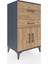 Hyperion Komodin Tek Raflı 2 Çekmeceli 2 Kapaklı 60X44X106 Antrasit-Çam 2