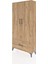 Arges Dolap 4 Raflı Tek Çekmeceli 2 Kapaklı 88X30X182 Çam-Çam 3