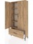 Arges Dolap 4 Raflı Tek Çekmeceli 2 Kapaklı 88X30X182 Çam-Çam 4