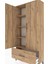Arges Dolap 4 Raflı Tek Çekmeceli 2 Kapaklı 88X30X182 Çam-Çam 5