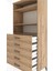 Hyperion Dolap 3 Raflı 5 Çekmeceli 88X44X182 Çam-Çam 5