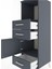 Hyperion Dolap 2 Raflı 3 Çekmeceli Tek Kapaklı 44X44X134 Antrasit-Antrasit 5