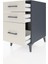 Kronos Komodin 3 Çekmeceli 44X59X80 Antrasit-Aytaşı 4
