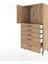 Hyperion Dolap Tek Raflı 5 Çekmeceli 2 Kapaklı 88X44X182 Çam-Çam 4