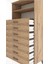 Hyperion Dolap 2 Raflı 7 Çekmeceli 88X44X182 Çam-Çam 5