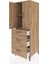Kronos Dolap 2 Raflı 3 Çekmeceli 2 Kapaklı 60X59X182 Çam-Çam 4