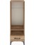 Arges Dolap 2 Raflı Tek Çekmeceli Tek Askılı 44X30X134 Çam-Çam 1