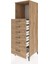 Kronos Dolap Tek Raflı 6 Çekmeceli 60X59X182 Çam-Çam 4