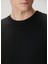 Siyah Logo Baskılı Organik Pamuk Sweatshirt 5