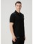 Siyah Polo Yaka Logo Detaylı T-Shirt 3
