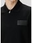 Siyah Polo Yaka Logo Detaylı T-Shirt 5