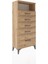 Arges Dolap Tek Raflı 5 Çekmeceli 60X30X134 Çam-Çam 2