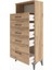 Arges Dolap Tek Raflı 5 Çekmeceli 60X30X134 Çam-Çam 4