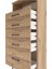 Arges Dolap Tek Raflı 5 Çekmeceli 60X30X134 Çam-Çam 5