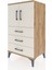 Hyperion Komodin 2 Raflı 3 Çekmeceli 2 Kapaklı 60X44X106 Çam-Aytaşı 3