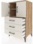 Hyperion Komodin 2 Raflı 3 Çekmeceli 2 Kapaklı 60X44X106 Çam-Aytaşı 4