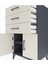 Hyperion Komodin Tek Raflı 3 Çekmeceli 2 Kapaklı 60X44X106 Antrasit-Aytaşı 5