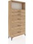 Arges Dolap Tek Raflı 5 Çekmeceli 88X30X182 Çam-Çam 2