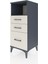 Hyperion Komodin Tek Raflı 3 Çekmeceli 44X44X106 Antrasit-Aytaşı 3