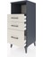 Hyperion Komodin Tek Raflı 3 Çekmeceli 44X44X106 Antrasit-Aytaşı 4
