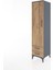 Hyperion Dolap Tek Raflı 2 Çekmeceli Tek Askılı 44X44X182 Antrasit-Çam 3