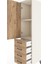 Hyperion Dolap 2 Raflı 4 Çekmeceli Tek Kapaklı 44X44X182 Aytaşı-Çam 5