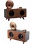 Bluetooth Nostalji Speaker Radyo Gramofon Ahşap Renk Vintage 4