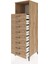 Kronos Dolap Tek Raflı 8 Çekmeceli 60X59X182 Çam-Çam 4
