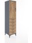 Hyperion Dolap Tek Raflı 5 Çekmeceli Tek Askılı 44X44X182 Antrasit-Çam 2