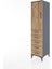 Hyperion Dolap Tek Raflı 5 Çekmeceli Tek Askılı 44X44X182 Antrasit-Çam 3