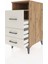 Kronos Komodin Tek Raflı 3 Çekmeceli 44X59X96 Çam-Aytaşı 4