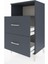 Hyperion Komodin Tek Raflı 2 Çekmeceli 60X44X106 Antrasit-Antrasit 4