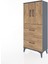 Hyperion Dolap Tek Raflı 2 Çekmeceli 2 Kapaklı 60X44X134 Antrasit-Çam 3