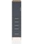 Hyperion Dolap Tek Raflı 5 Çekmeceli Tek Kapaklı 44X44X182 Çam-Antrasit 1