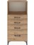 Arges Dolap Tek Raflı 4 Çekmeceli 60X30X134 Çam-Çam 1
