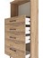 Arges Dolap Tek Raflı 4 Çekmeceli 60X30X134 Çam-Çam 5