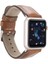 Apple Watch Uyumlu Deri Kordon 42-44-45MM RST2EF Taba 5