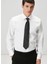 Slim Fit Beyaz Armürlü Non-Iron Gömlek 1