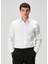 Slim Fit Beyaz Armürlü Non-Iron Gömlek 2