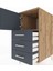 Kronos Komodin Tek Raflı 3 Çekmeceli Tek Kapaklı 44X59X96 Çam-Antrasit 5
