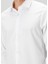 Slim Fit Beyaz Armürlü Non-Iron Gömlek 6
