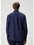 Comfort Fit Lacivert Gabardin Doku Gömlek 5