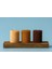 3 Adet Bubble Silindir Kahve Tonlu Dekoratif Kokulu Mum - Pearly Candle 1