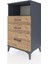 Hyperion Komodin Tek Raflı 3 Çekmeceli 60X44X106 Antrasit-Çam 3