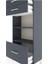 Hyperion Dolap 2 Raflı 3 Çekmeceli 60X44X134 Antrasit-Antrasit 5