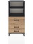 Arges Dolap 2 Raflı 3 Çekmeceli 60X30X134 Antrasit-Çam 1